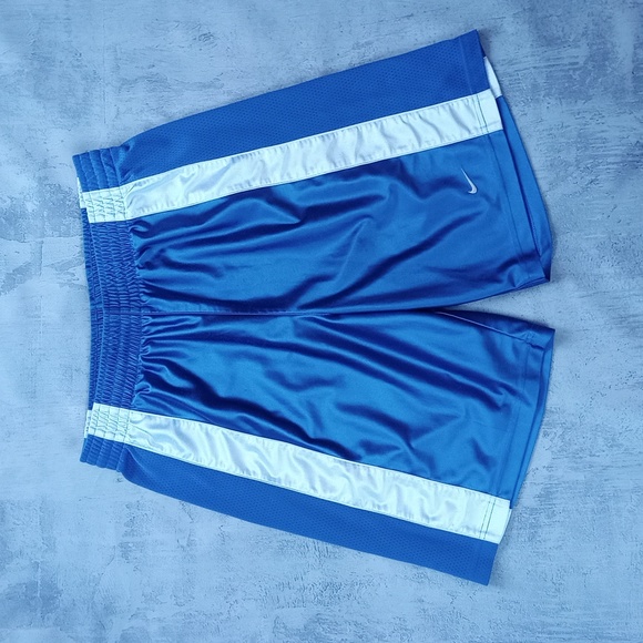 Vintage Y2K 2000s Nike Essential Shorts BLUE/WHITE - Picture 1 of 4
